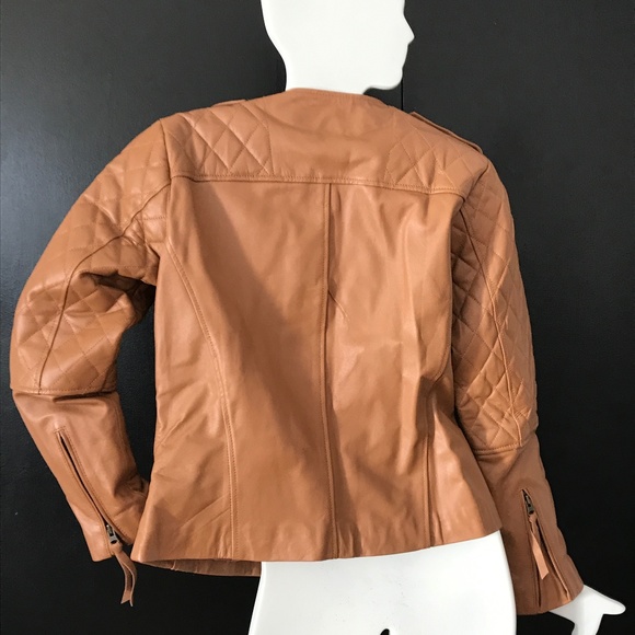 Quilted Moto Jacket in Genuine Leather - Picture 5 of 6